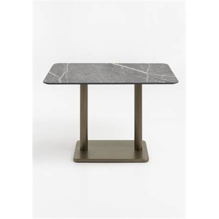 Henders en Hazel Brest bistrotafel marble light grey 120x75cm Goud