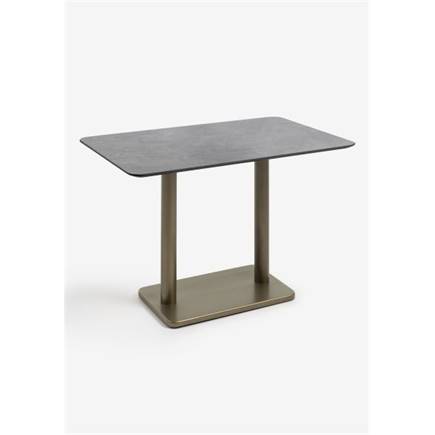 Henders en Hazel Brest bistrotafel stone anthracite 120x75cm Goud