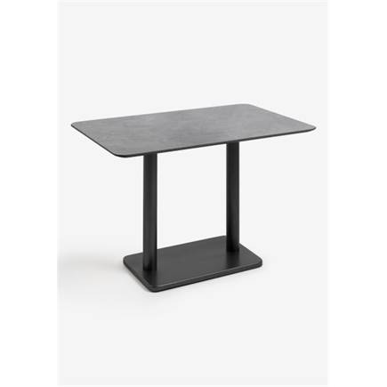 Henders en Hazel Brest bistrotafel stone anthracite 120x75cm Zwart