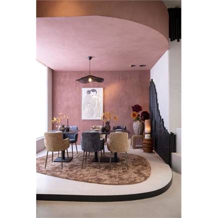 Henders en Hazel Brest bistrotafel stone anthracite 120x75cm Zwart