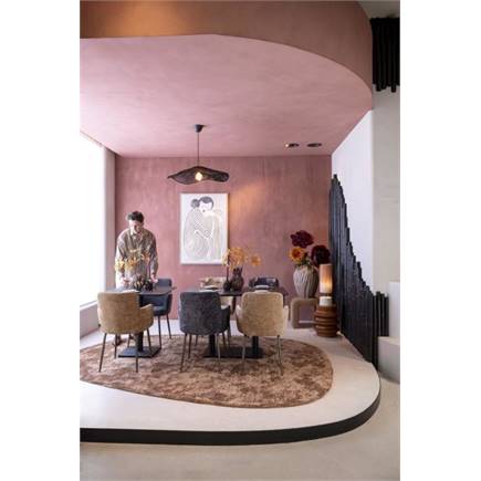 Henders en Hazel Brest bistrotafel stone anthracite 120x75cm Zwart