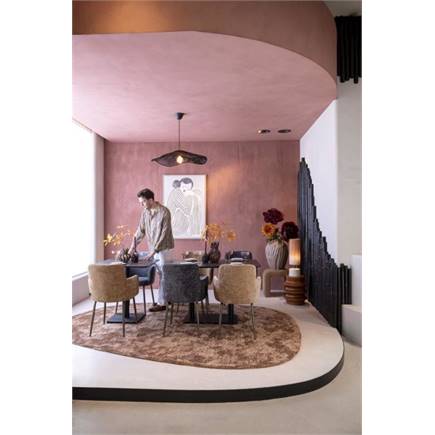 Henders en Hazel Brest bistrotafel stone anthracite 120x75cm Zwart
