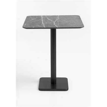 Henders en Hazel Brest bartafel marble light grey 75x75cm Zwart