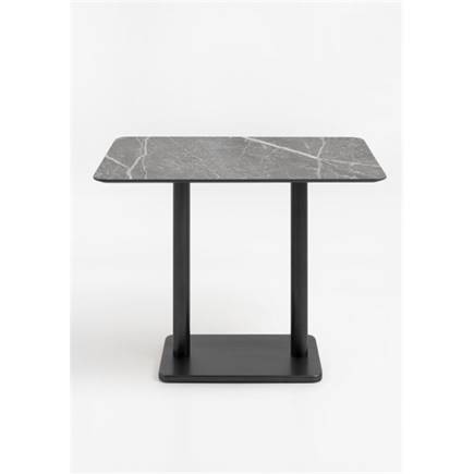 Henders en Hazel Brest bartafel marble light grey 120x75cm Zwart