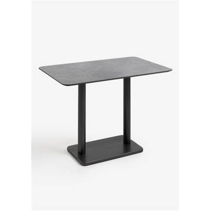 Henders en Hazel Brest bartafel stone anthracite 120x75cm Zwart