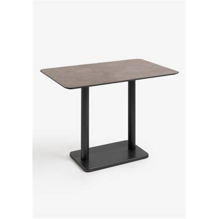 Henders en Hazel Brest bartafel stone rust 120x75cm Zwart