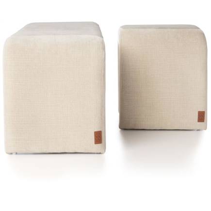 Henders en Hazel Noah poef H47cm Creme