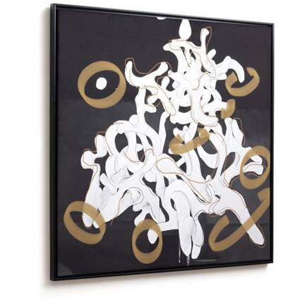 Henders en Hazel Dancing notes schilderij 120x120cm