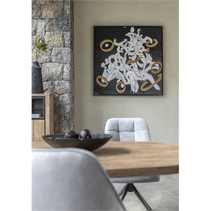 Henders en Hazel Dancing notes schilderij 120x120cm