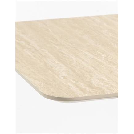 Henders en Hazel Brest bistrotafel Travertine 120x75cm Zwart