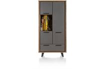 Henders en Hazel 100 cm. - 3-deuren + 1-lade + 5-niches (+ LED) bergkast