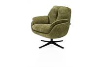 Henders en Hazel Draai in stof Valencia, poot metaal zwart Olijf fauteuil