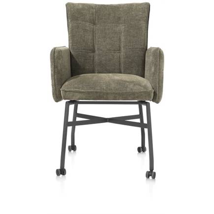 Henders en Hazel metalen frame wielen - pocket - greep Livigno d.groen + accent in Calabria mosgroen