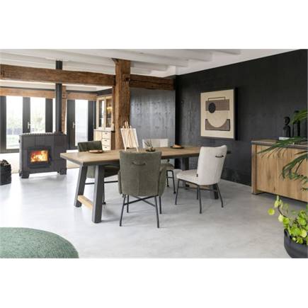 Henders en Hazel metalen frame wielen - pocket - greep Livigno d.groen + accent in Calabria mosgroen