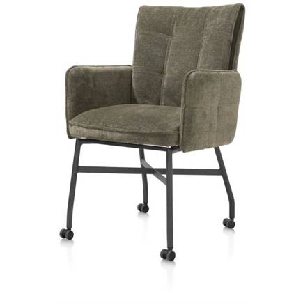 Henders en Hazel metalen frame wielen - pocket - greep Livigno d.groen + accent in Calabria mosgroen