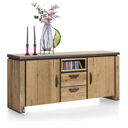 Henders en Hazel 180 cm - 2-deuren + 2-laden + 1-niche (+ LED)