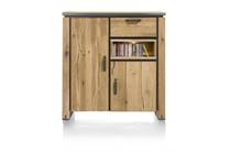 Henders en Hazel 125 cm - 2-deuren + 1-lade + 1-niche (+ LED) bergkast