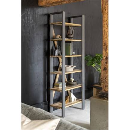 Henders en Hazel boekenkast 75 cm - 6-niches (knock down)