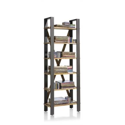 Henders en Hazel boekenkast 75 cm - 6-niches (knock down)