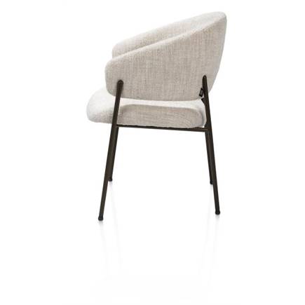 Henders en Hazel steelbrown frame - pocketvering - stof Luton Creme