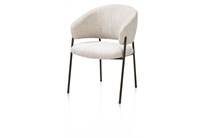Henders en Hazel GAVIN eetkamer fauteuil steelbrown frame - pocketvering - stof Luton Creme