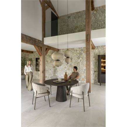 Henders en Hazel steelbrown frame - pocketvering - stof Luton Koper