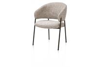 Henders en Hazel GAVIN eetkamer fauteuil steelbrown frame - pocketvering - stof Luton Koper