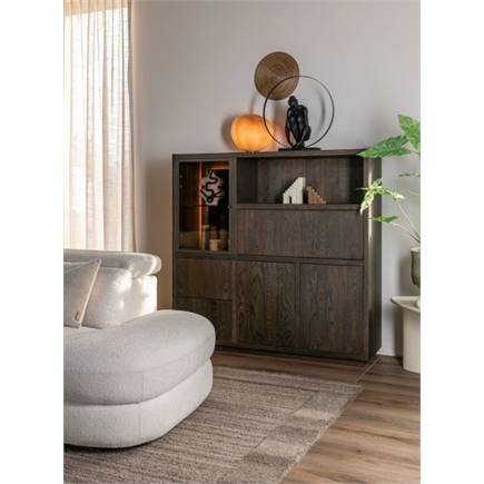 Henders en Hazel tv- 180 cm - 2-deuren + 2-laden met plint