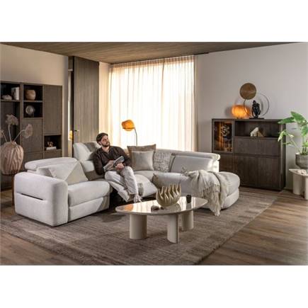 Henders en Hazel 145 cm - 1-glasdeur + 2-deuren + 2-laden + 1-klep + 1-niche (+ LED)