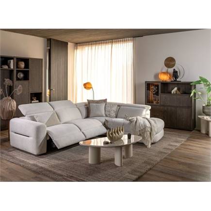 Henders en Hazel 145 cm - 1-glasdeur + 2-deuren + 2-laden + 1-klep + 1-niche (+ LED)