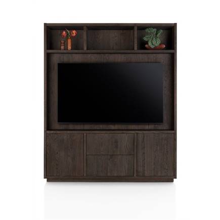 Henders en Hazel tv-kast met opzet 180 cm - 2-deuren + 2-laden + 3-niches met plint
