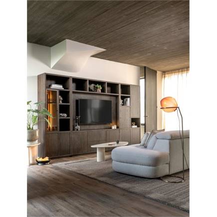 Henders en Hazel smal 75 cm - 3-deuren + 5-niches