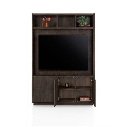 Henders en Hazel tv-kast met opzet 150 cm - 2-deuren + 2-laden + 3-niches met plint