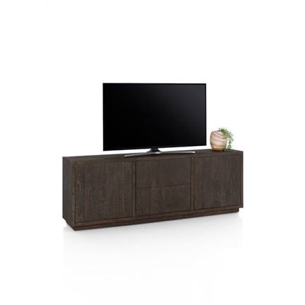 Henders en Hazel tv- 200 cm - 2-deuren + 2-laden met plint