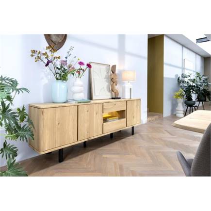 Henders en Hazel dressoir 230 cm - 3-deuren + 2-laden + 1-niche (+ LED)