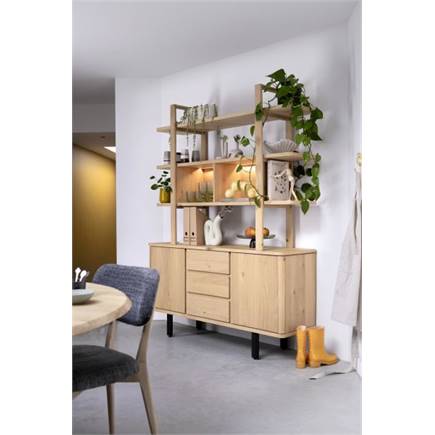 Henders en Hazel dressoir 190 cm - 2-deuren + 2-laden + 1-niche (+ LED)