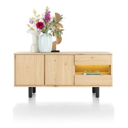 Henders en Hazel dressoir 190 cm - 2-deuren + 2-laden + 1-niche (+ LED)