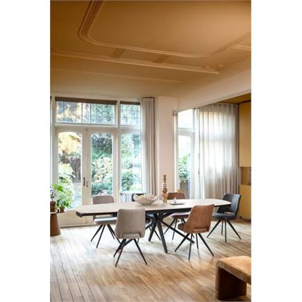 Henders en Hazel 180 graden draaibaar - rough off black - knock down - pala Antraciet