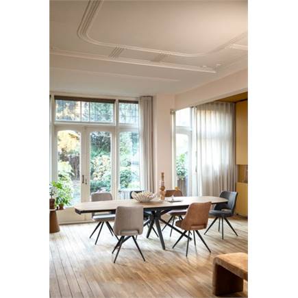 Henders en Hazel 180 graden draaibaar - rough off black - knock down - pala Antraciet