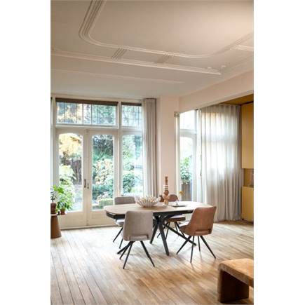 Henders en Hazel 180 graden draaibaar - rough off black - knock down - pala Cognac