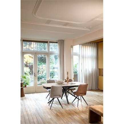 Henders en Hazel 180 graden draaibaar - rough off black - knock down - pala Cognac