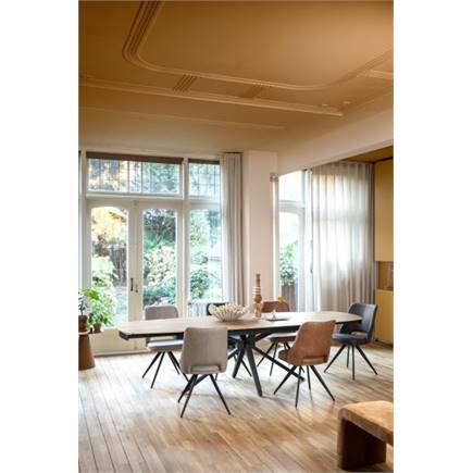 Henders en Hazel 180 graden draaibaar - rough off black - knock down - pala Lichtgrijs