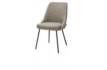Henders en Hazel ISAAC eetkamerstoel 4-pootjes - rough off black - stof Bellini Groen