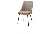 Henders en Hazel ISAAC eetkamerstoel 4-pootjes - rough off black - stof Bellini Koper