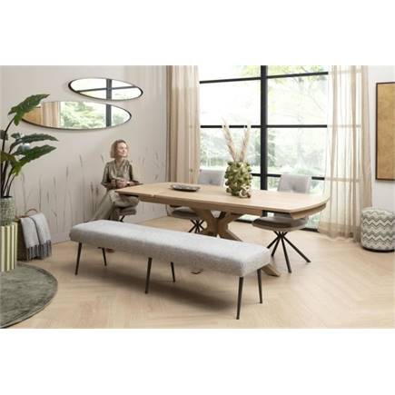 Henders en Hazel 200 cm zonder rug + pocket - stof Luton