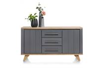 Henders en Hazel 160 cm - 2-deuren + 3-laden Antraciet dressoir