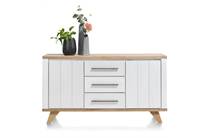 Henders en Hazel 160 cm - 2-deuren + 3-laden Wit dressoir