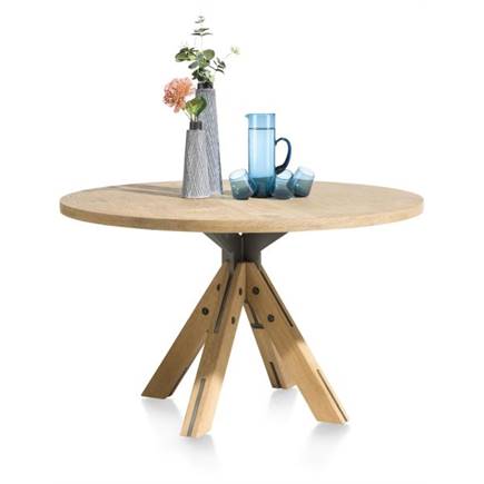 Henders en Hazel eetkamertafel rond 130 cm - centrale poot