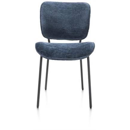 Henders en Hazel rough off black frame - stof Lecce Blauw