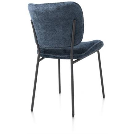 Henders en Hazel rough off black frame - stof Lecce Blauw